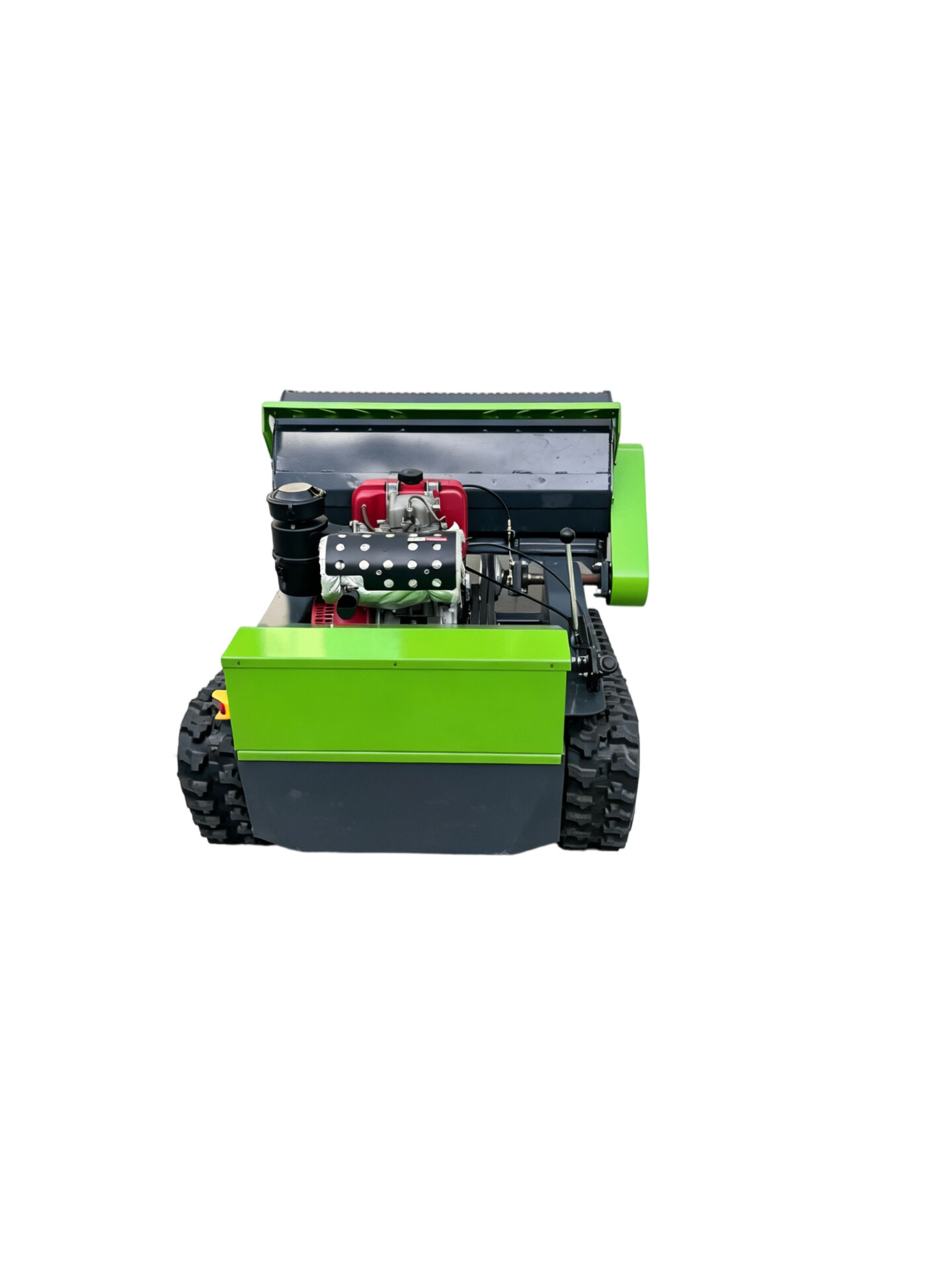 WP-1000 – widok od tyłu, gąsienice terenowe i osłony